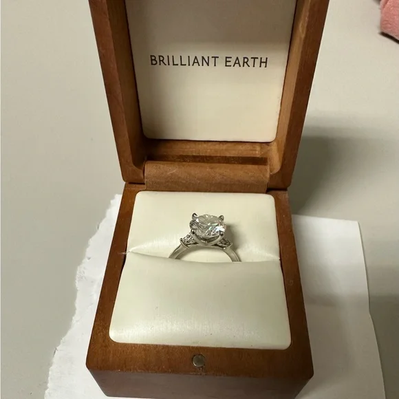 Brilliant Earth Jewelry Moissanite Engagement Ring Super